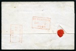 Stamp of Great Britain » The "Quercus" Collection » Distinctive Maltese Cross Cancellations 1841 1d Red pl.31 TK tied to 1843 (Dec 2) wrapper by distinctive Alexandria Maltese Cross 