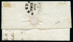 1841 1d Red pl.10 FH on 1841 (Nov 17) entire from Truro to Exeter cancelled by blue Maltese Cross