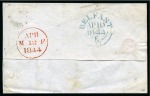 Stamp of Great Britain » 1841 1d Red 1841 1d Red OD tied to 1844 (Apr 10) wrapperby crisp distinctive Belfast Maltese Cross