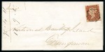 Stamp of Great Britain » The "Quercus" Collection » Distinctive Maltese Cross Cancellations 1841 1d Red KI tied to 1842 (Apr 5) wrapper from Tallow to Dungarvan (Ireland) by crisp distinctive Tallow Maltese Cross