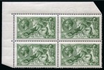 Stamp of Great Britain » King George V » 1913-19 Seahorse Issues 1913 Waterlow £1 Green, A stunning corner marginal