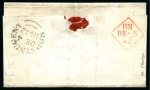 1841 1d Red PC, fine to good margins, tied to 1842 (Dec 4) lettersheet from Mountnugent to Dublin (Ireland) by crisp Maltese Cross