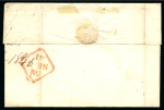 1841 1d Red pl.11 OI, fine to good margins, tied to 1841 (Sep 8) wrapper by crisp distinctive Eyrecourt Maltese Cross 