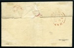 1840 1d Black pl.1b HE tied to 1840 (Dec 12) lettersheet from Manchester by neat red-brown MC with further crisp strike below