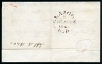 1840 1d Black pl.1b GD tied to 1840 (Sep 18) entire from Glasgow to Rothesay (Isle of Bute) by crisp red Maltese Cross