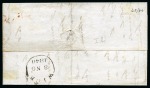 1840 1d Black pl.1b AE-AF pair, fine to very large margins, tied to 1840 (Nov 3) lettersheet from Wick (Scotland) to Thurso