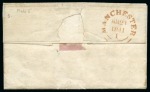 Stamp of Great Britain » 1840 1d Black and 1d Red plates 1a to 11 1840 1d Black pl.5 PD tied to 1841 (Mar 27) entire by crisp black distinctive Manchester "fish-tail" Maltese Cross