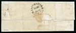 1841 1d Red pl.22 QK on 1842 (Nov 25) entire from Broughton, with Penny Post hs and redirected