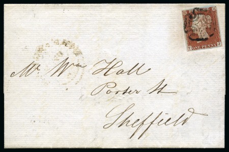 Stamp of Great Britain » 1841 1d Red Birmingham: 1841 1d Red pl.33 TJ, fine to good margins,