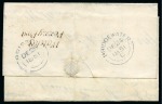 Stamp of Great Britain » 1841 1d Red 1841 1d Red pl.94 AI on 1851 (Dec 24) lettersheet from Watchet tied by watery black Maltese Cross 