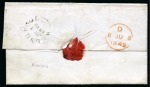 Stamp of Great Britain » The "Quercus" Collection » Distinctive Maltese Cross Cancellations Welshpool: 1841 1d Red KA on 1842 (Jun 7) entire tied by black Welshpool distinctive Maltese Cross with solid centre