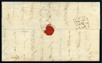 1840 2d Blue pl.1 LF blue and pl.1 TG pale blue on 1840 (Aug 4) lettersheet to Bewdley each tied by neat red Maltese Crosses