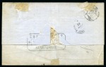 1877 (Jul 29) Wrapper from Singapore with rare"POSS. ANG. / PAQ. FR. N No 10" maritime octagonal ds adjacent