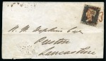1840 1d Black pl.1b LG, good to very large margins, tied to May 23rd wrapper