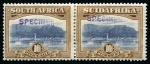 Stamp of South Africa » Union & Republic of South Africa 1927-30 2d to 10s SPECIMEN set of 7 in se-tenant pairs