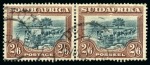 Stamp of South Africa » Union & Republic of South Africa 1927 2s6d Exhibit page with both perfs, incl. mint and used