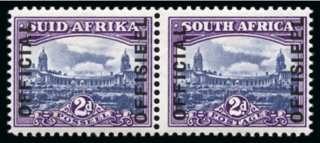 Stamp of South Africa » Union & Republic of South Africa Officials: 1949-50 2d Blue & Violet mint lh se-tenant pair