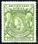 Stamp of Kenya, Uganda and Tanganyika » British East Africa 1897-1903 20r pale green, mint og