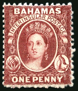 1862 1d brown-lake, perf 13, mint og