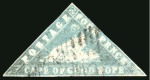 Stamp of South Africa » Cape of Good Hope 1861 Woodblock 4d pale grey-blue with retouch/repair to right hand corner, just touched on one side, used
