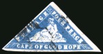 Stamp of South Africa » Cape of Good Hope 1861 Woodblock 4d deep bright blue, fine to large margins, used
