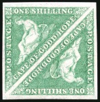 Stamp of South Africa » Cape of Good Hope 1863-64 1s Bright Emerald-Green mint og pair