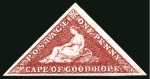 Stamp of South Africa » Cape of Good Hope 1863-64 1d Deep Carmine Red mint og