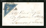 1855-63 4d Blue, fine to good margins, on 1863 (Oct 10) small mourning envelope from Graham's Town to Simon's Town