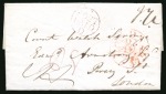 Stamp of Ireland 1797 (Oct 24) Entire from Dublin to London with violet "POST / PAID / D" hs