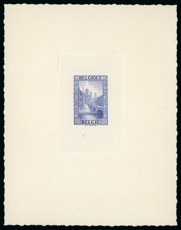 Stamp of Belgium » General issues from 1894 onwards 1929-31, EXPRÈS, Vue de Gand, épreuve d'un type non-adopté en bleu sur feuillet