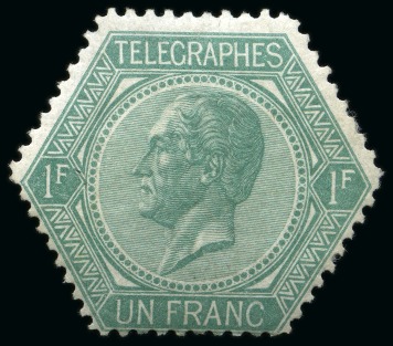 Stamp of Belgium » Télégraphes 1866-71, Petit ensemble comprenant 1866 50c non-dentelé en bloc de quatre, un 1F...