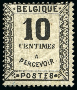 Stamp of Belgium » Timbres-Taxe Essais de Wiener, type II, 10c noir, 20c noir et 20c bleu, les trois dentelés 15
