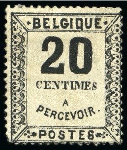 Stamp of Belgium » Timbres-Taxe Essais de Wiener, type II, 10c noir, 20c noir et 20c bleu, les trois dentelés 15