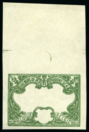 Stamp of Belgium » Chemin de fer 1902-14 Émission en deux couleurs, sept épreuves du cadre seul