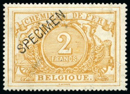 Stamp of Belgium » Chemin de fer 1882-94 Chiffres Blancs, série complète neuve avec surcharge SPECIMEN