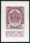Stamp of Belgium » General issues from 1894 onwards 1907 Armoiries, série de trois épreuves du coin, réimpression de 1913