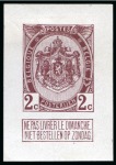 1907 Armoiries, série de trois épreuves du coin, réimpression de 1913