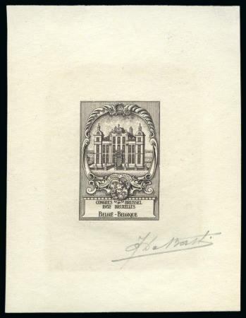 Stamp of Belgium » General issues from 1894 onwards 1952 13è Congrès de l'UPU, série de 12 épreuves des coins sans la valeur en couleurs diverses
