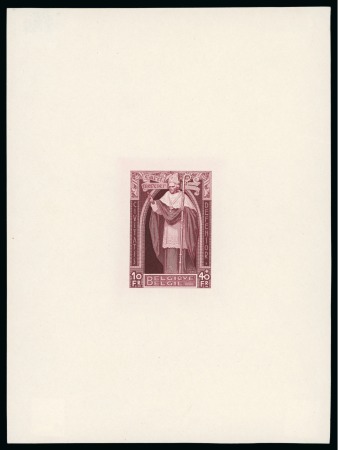 Stamp of Belgium » General issues from 1894 onwards 1932 Cardinal Mercier, Série complète des 5 feuillets ministériels en couleurs adoptées sur papier jaunâtre