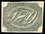 Stamp of Brazil » 1844-46 Slanting Figures 1844-46, 10r to 600r, "Inclinados" complete set of seven, unused