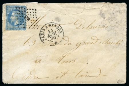 Stamp of France » Guerre de 1870-1871 Non Dénommé N°3 - Pli confié avec Journal LE BALLON