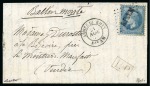 Stamp of France » Guerre de 1870-1871 Le Ville d'Orléans - Lettre avec mention manuscrite