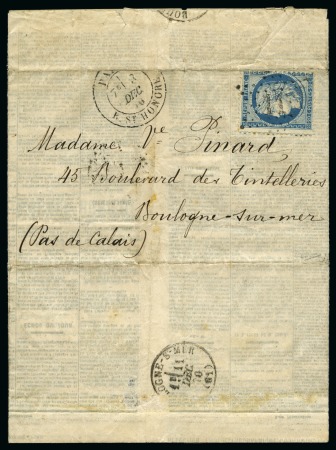 Stamp of France » Guerre de 1870-1871 Le Franklin - Journal LES NOUVELLES DU MATIN du 3 décembre