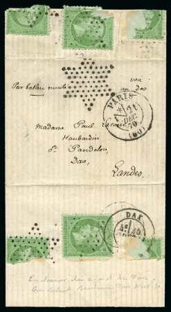 Stamp of France » Guerre de 1870-1871 Le Lavoisier - Lettre avec mention manuscrite de petit