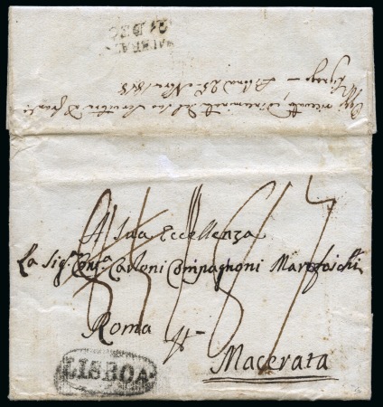 1818 (Aug. 15) Entire letter from Rio de Janeiro to Papal States