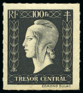 Stamp of France » Émissions à partir de 1900 1944, Y&T n°668A **, 100 francs Marianne de Dulac,