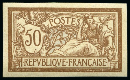 1900, Y&T n°120a **, 50 centimes brun et gris Type