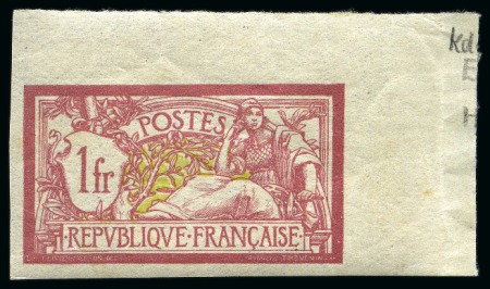 1900, Y&T n°121a **, 1 franc lie-de-vin et olive Type