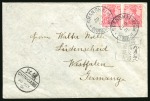 Boxer War - Rebellion in Petschili. 1901 Cover bearing combination of a Provisional "Petschili" franking with Chinese chop hs and bilingual cds's.