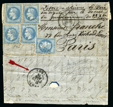 2 janvier 1871, Lettre avec mention manuscrite "Lettre